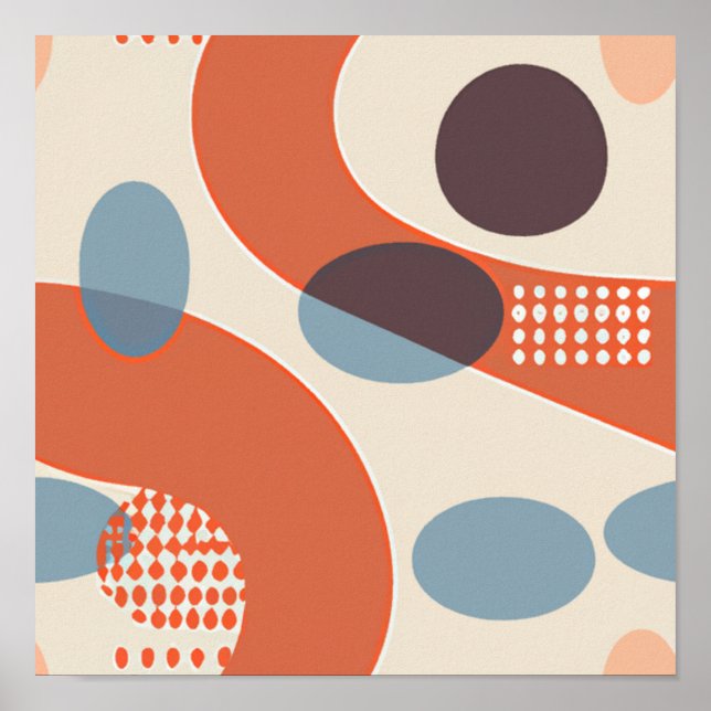 Modern Abstrakt Art i mitten av århundradet Poster (Framsidan)