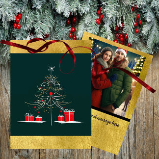 Modern Abstrakt Art Julgran Julkort