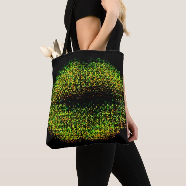 Modern Abstrakt Art Läppar #13 Tygkasse (Närbild)