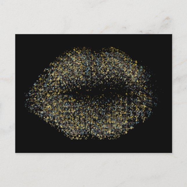 Modern Abstrakt Art Läppar #16 Vykort (Framsida)