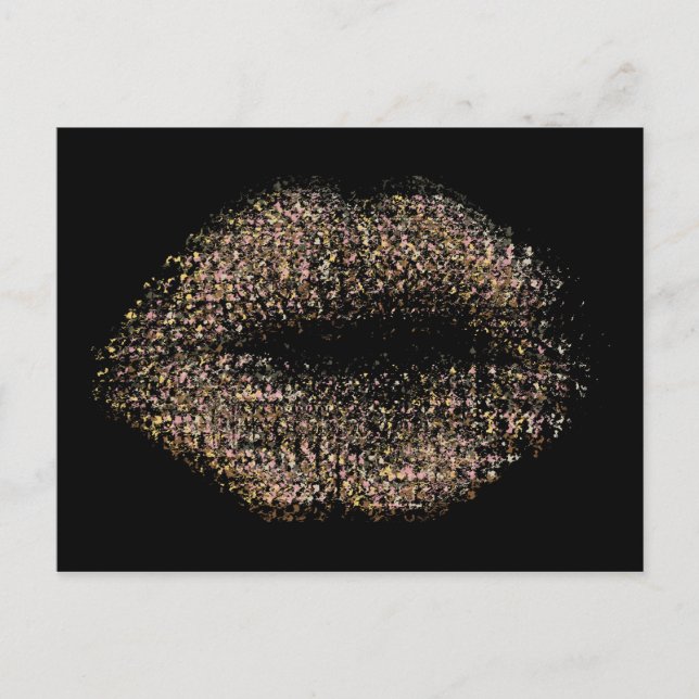 Modern Abstrakt Art Läppar #18 Vykort (Framsida)