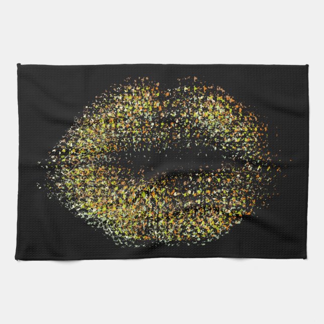 Modern Abstrakt Art Läppar #41 Kökshandduk (Horisontell)