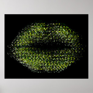Modern Abstrakt Art Läppar #42 Poster