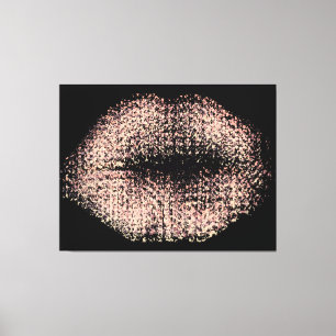 Modern Abstrakt Art Läppar #48 Canvastryck