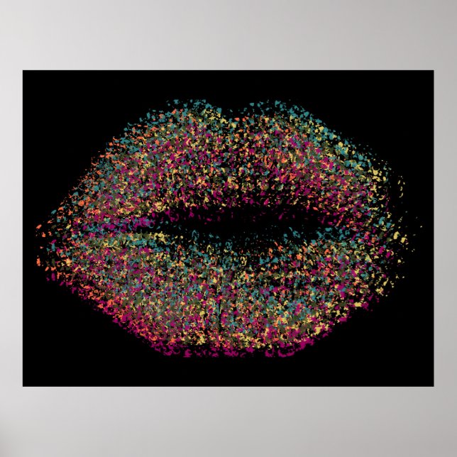 Modern Abstrakt Art Läppar #51 Poster (Framsidan)