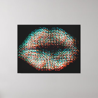 Modern Abstrakt Art Läppar #56 Canvastryck