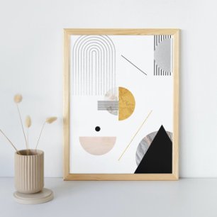 Modern Abstrakt Art medelårhundradets minimalistis Poster