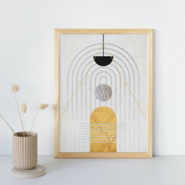 Modern Abstrakt Art medelårhundradets minimalistis Poster