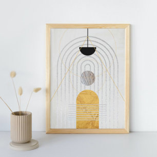Modern Abstrakt Art medelårhundradets minimalistis Poster