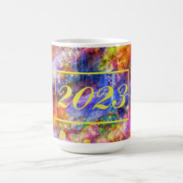 Modern Abstrakt Art Multifärgad 2023 Kaffemugg