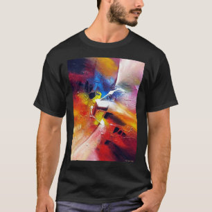 Modern Abstrakt Art Painting Black Färg-mall T Shirt