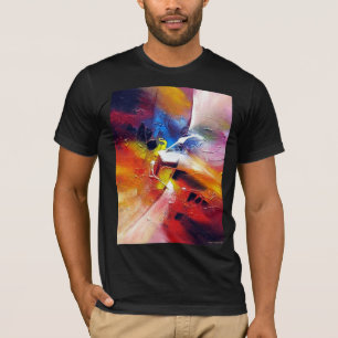 Modern Abstrakt Art Painting Black Färg T Shirt