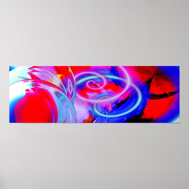 Modern Abstrakt Art Panoramic Poster (Framsidan)