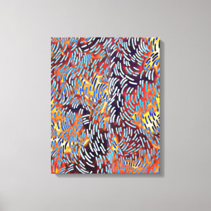 Modern Abstrakt Art Red Gult Black Canvastryck