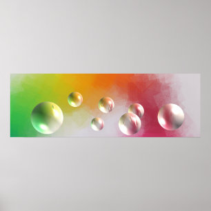 Modern Abstrakt Art Red Gult Blue Grönt Poster