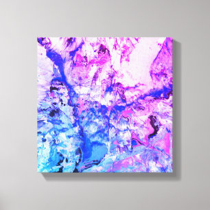 Modern Abstrakt Art Rosa Blue Lila White Canvastryck