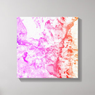 Modern Abstrakt Art Rosa Lila Orange Gult Canvastryck