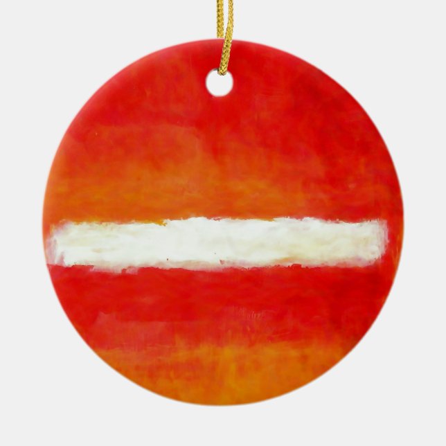 Modern Abstrakt Art - Rothko Stil Julgransprydnad Keramik (Framsidan)