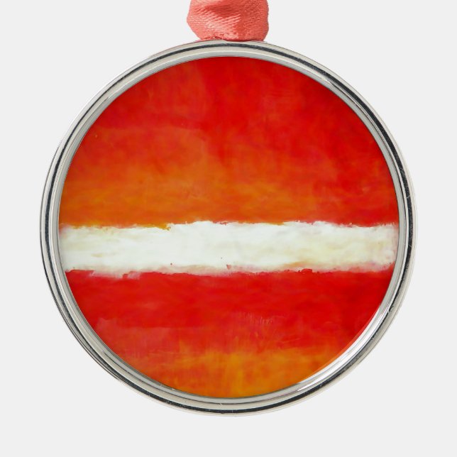 Modern Abstrakt Art - Rothko Stil Julgransprydnad Metall (Framsidan)