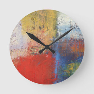Modern Abstrakt Art Rund Klocka