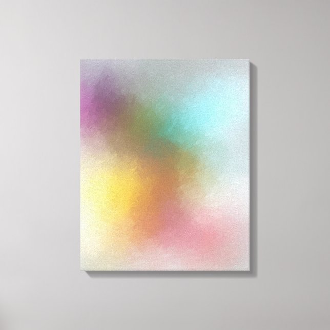 Modern Abstrakt Art Trendig Red Gult Blue Lila Canvastryck (Framsida)