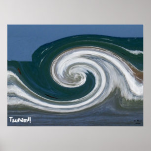 Modern Abstrakt Art Tsunami! Poster