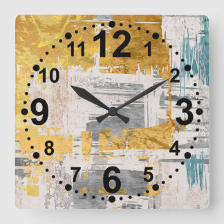 Modern Abstrakt Art Wall Clock Fyrkantig Klocka