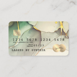 Modern Abstrakt Art Watercolor Kredit Card Stil Visitkort