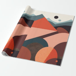Modern Abstrakt Art Wrapping Papper Presentpapper