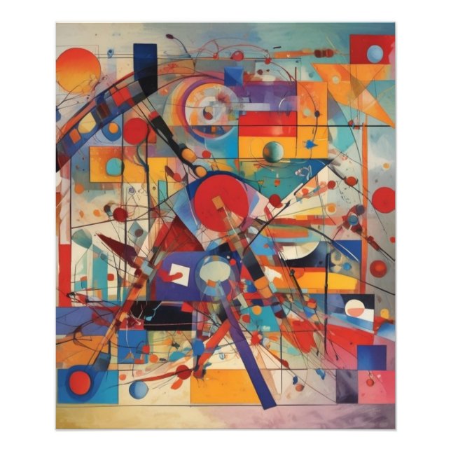 Modern Abstrakt Artwork Fototryck (Framsidan)