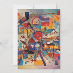 Modern Abstrakt Artwork Julkort