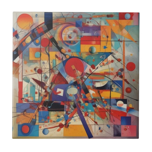 Modern Abstrakt Artwork Kakelplatta (Framsidan)