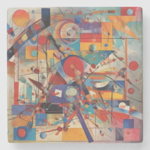 Modern Abstrakt Artwork Stenunderlägg