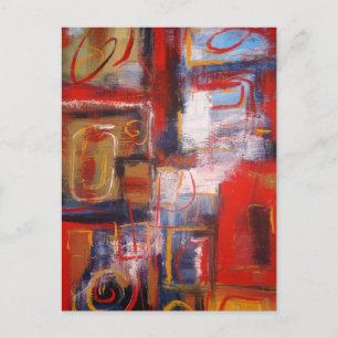 Modern Abstrakt Artwork Vykort