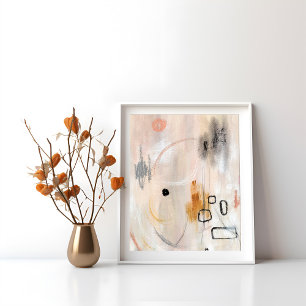 Modern abstrakt av minimalistisk neutralt Poster