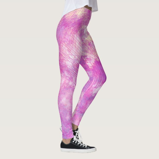 Modern Abstrakt - bakgrundslingor Leggings (Höger)