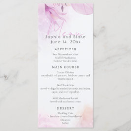 Modern Abstrakt Beach Wedding Meny