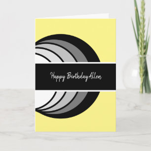 Modern Abstrakt Birthday Kort