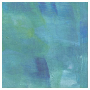 Modern Abstrakt - blå Grönt Tyg