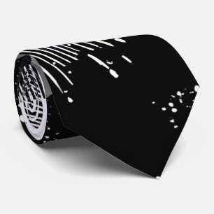 Modern Abstrakt Black and White Splatter Art Slips