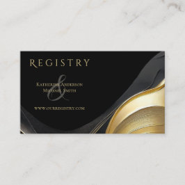 Modern Abstrakt Black och Guld Elegant bröllop Visitkort