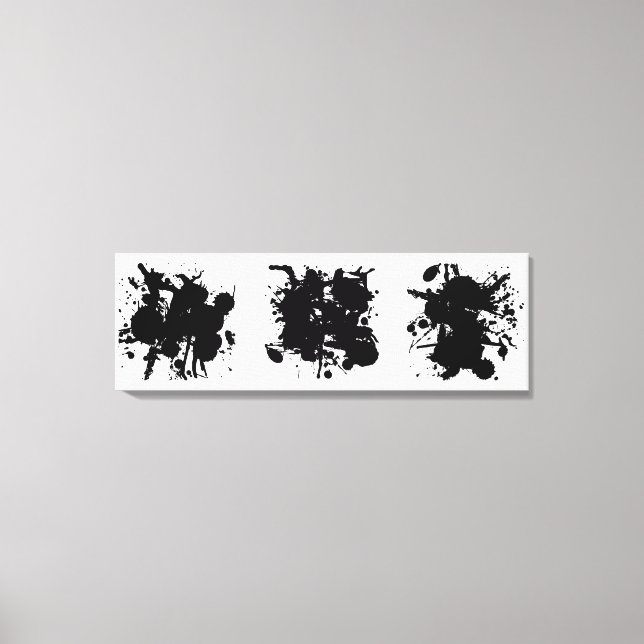 Modern Abstrakt Black Spots Canvastryck (Framsida)