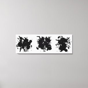 Modern Abstrakt Black Spots Canvastryck
