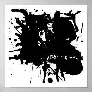 Modern Abstrakt Black Spots Poster