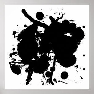 Modern Abstrakt Black Spots Poster