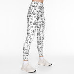 Modern Abstrakt Black White Ansikte Line Mönster Leggings<br><div class="desc">En svart och vit mönster som är abstrakt och som har teckning av kvinnor med olika ansikte.</div>