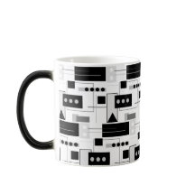 Modern Abstrakt Black White och Grått