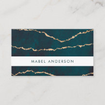 Modern abstrakt blåttPetrolbladguld