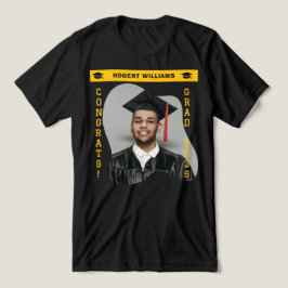 Modern Abstrakt Blob Geometri Foto Grad-fest T Shirt