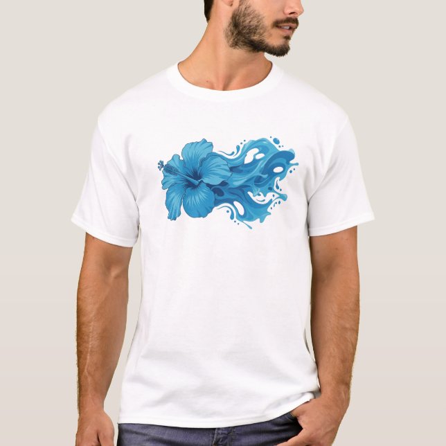 Modern ABSTRAKT BLOMMA 10 Art Design T Shirt (Framsida)